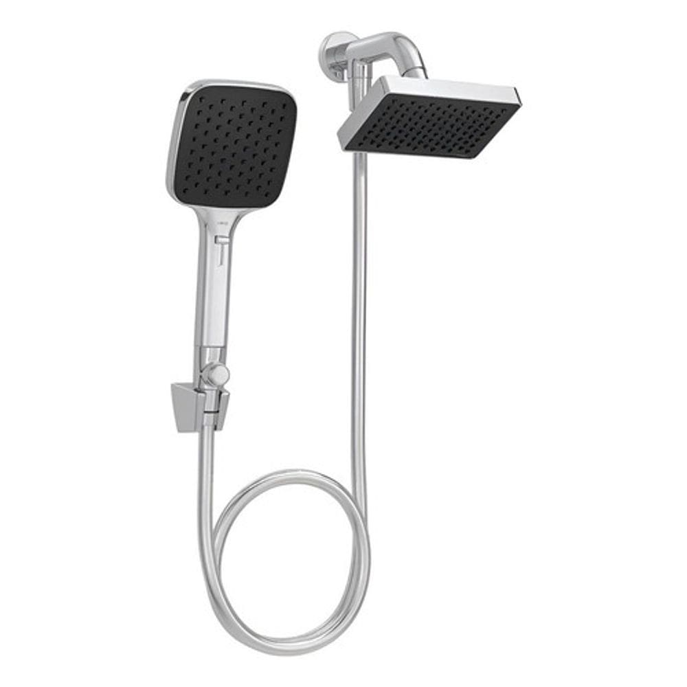 Ducha Cromada Quadrada Com Desviador Chuveirinho - Deca