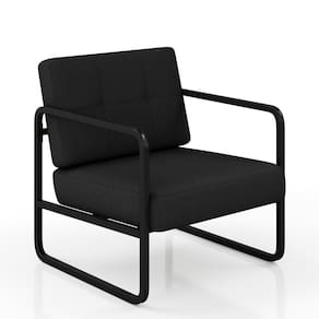 Poltrona Decorativa Dinamarca Industrial Preto/sued.preto - M.a