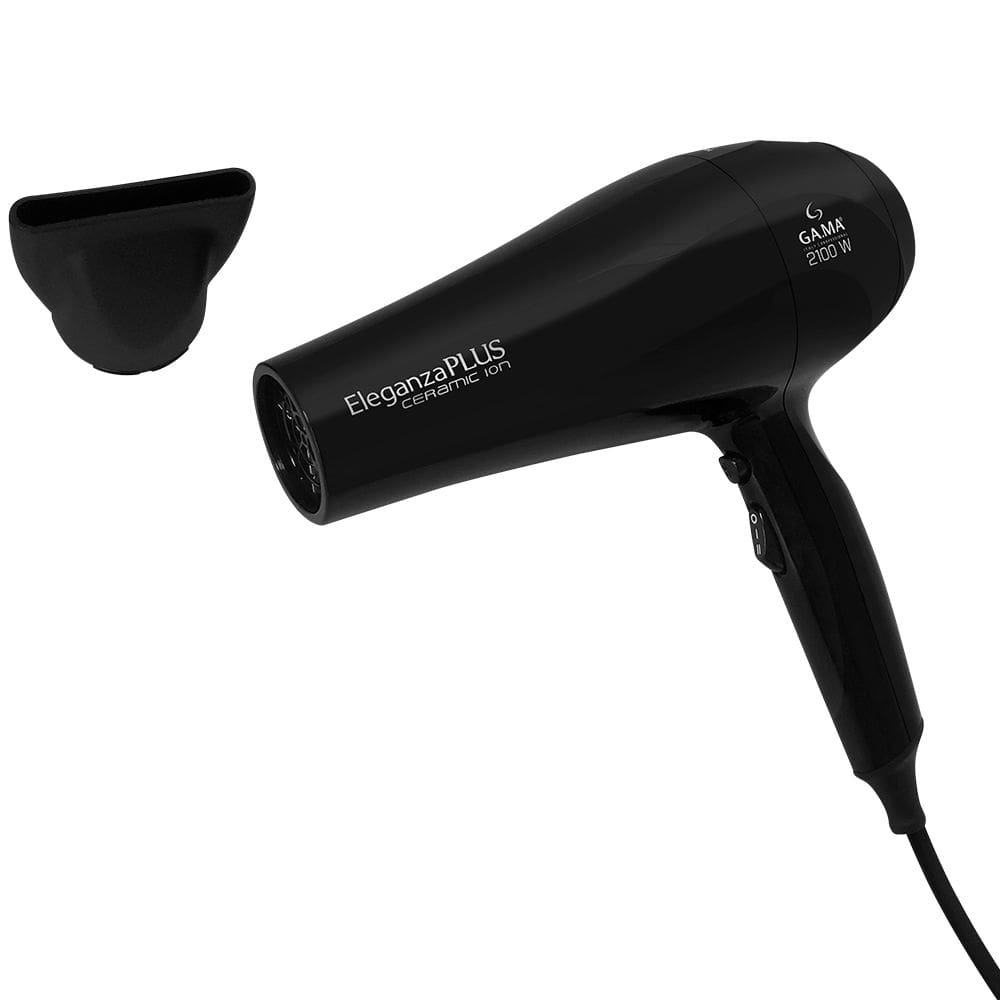 Secador de Cabelos Eleganza Plus Ceramic Ion Antifrizz 2100W Preto 110V