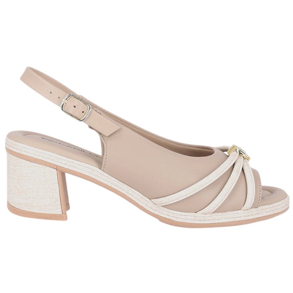 Slingback Salto Médio Piccadilly 566047-2 Feminino - Marfim
