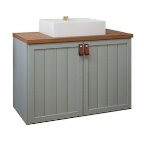 Gabinete Para Banheiro 80cm 100% Mdf 2 Portas Alure Mgm Móveis Pistache/freijo Pistache/freijo