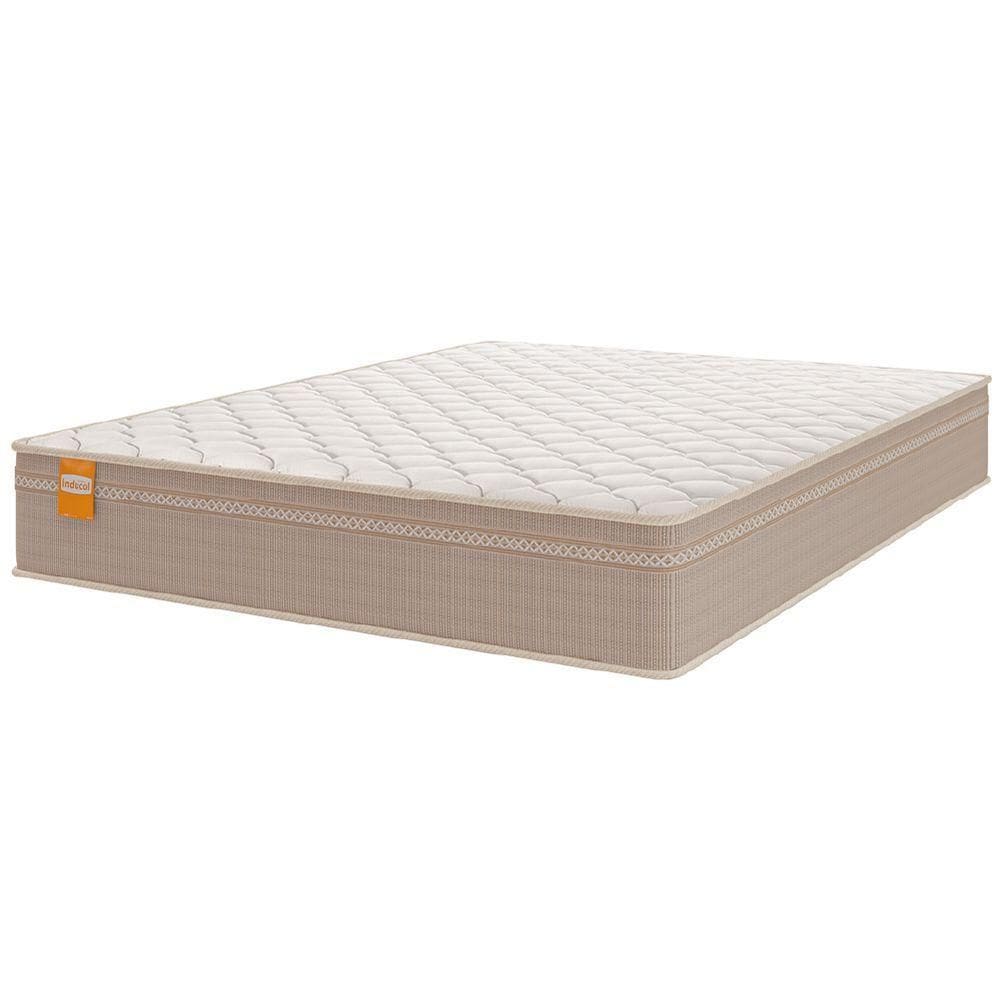 Colchão Casal Molas Qatar 138x188x22cm Bege/branco Inducol Bege