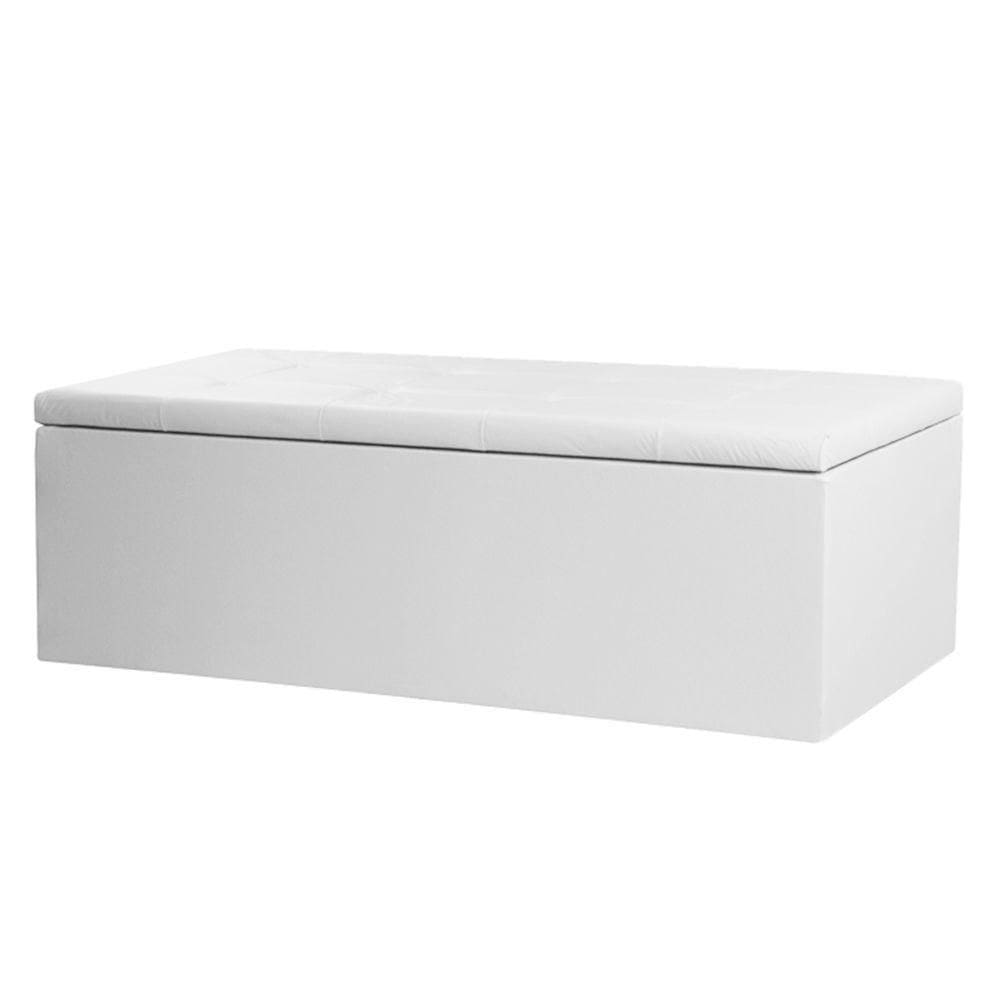 Calçadeira Recamier Baú Queen 1,60m Berlim Corano - Pallazio Branco