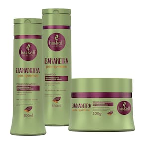 Kit Bananeira Pós-Química Haskell Shampoo + Condicionador + Máscara (300mL/g)