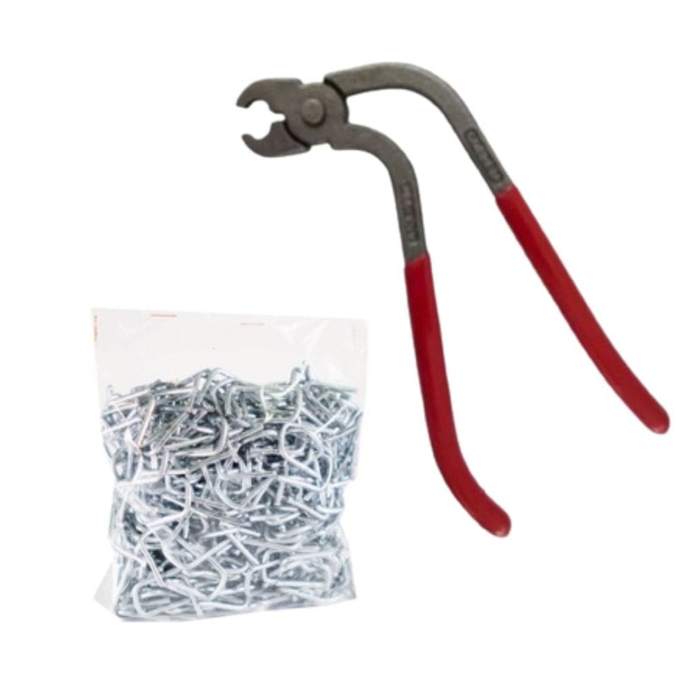 Alicate Corneta para Tapeçaria e Concertina + 1kg de grampo U