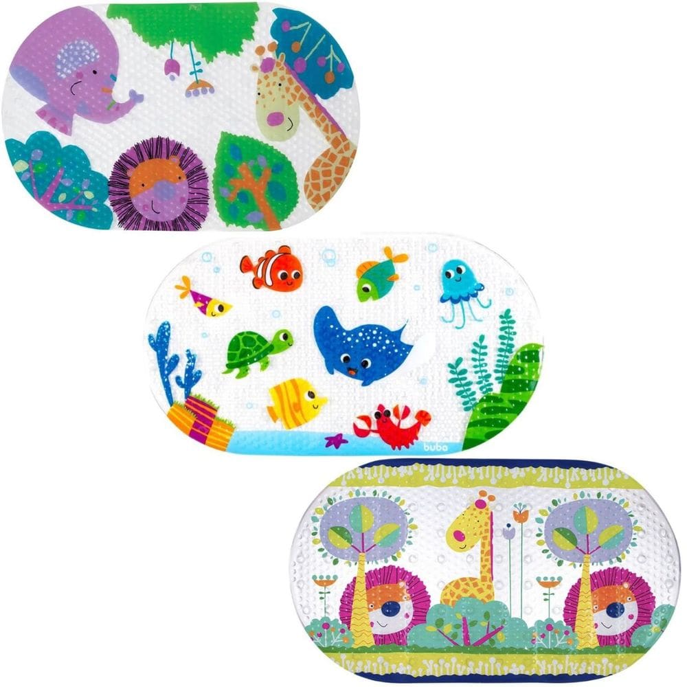 Tapete de Banheiro Box Infantil Antiderrapante Múltiplas Ventosas Buba