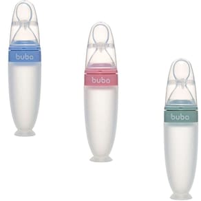 Colher Dosadora para Papinha  de Bebê em Silicone Ventosa Prática Buba