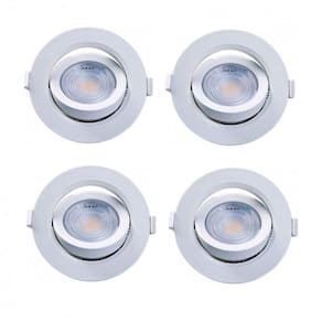 Kit 4 Spot Embutir Redondo Alltop Led Par20 7w 6500k 45º Taschibra Branco