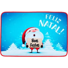 Tapete Capacho Porta Enfeite Boas Festas Decoração 39x59cm
