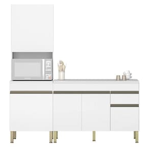 Paneleiro E Balcão Gabinete Com Tampo 150cm Lina K02 Supremo - Mpozenato