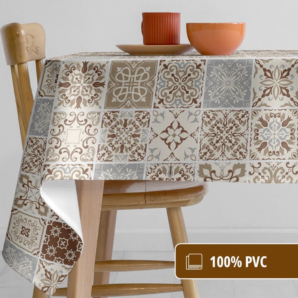 Toalha Mesa Plástica Térmica Azulejo Mr 12 Lugares 3,50