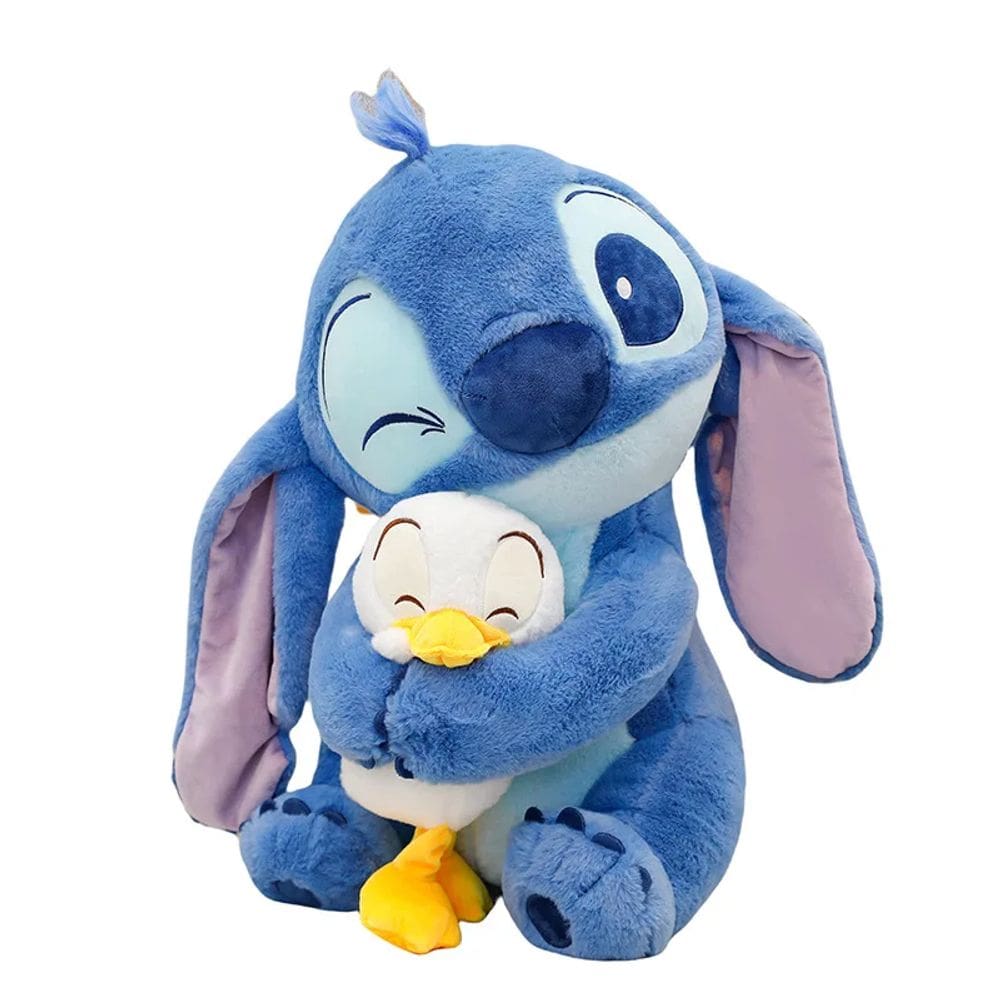 Pelucia Stitch Com Patinho Desenho 30Cm