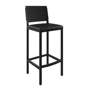 Banqueta Assento Estofado para Cozinha Madri Preto