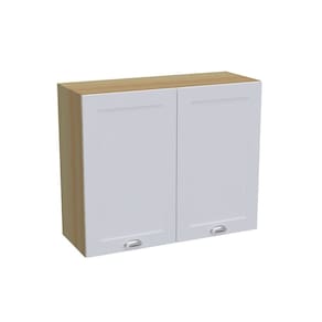 Armário Aéreo para Cozinha 80cm 2 Portas Denver Riviera/Branco