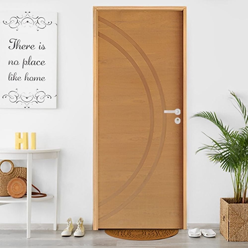 Porta Lisa Padrão Imbuia Concept 11 Batente Ecológico 09 Fechadura Stilo Externa 72 X 2,10 Esquerdo Natural