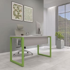 Mesa Madeira 120cm X 60cm M120/60p25tub Cinza/Verde