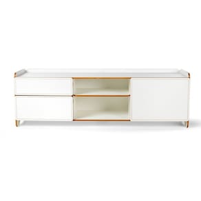 Rack para Sala de Estar para Tv até 75 Polegadas Flea Branco