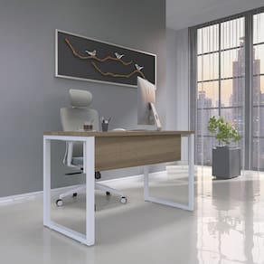 Mesa Madeira 134x60cm M134/60p25tub Natural/Branco