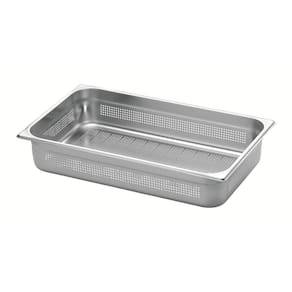 Cuba Perfurada Tramontina Gn 1/1 Em Aço Inox Sem Alças Profundidade 100 Mm - Aço 201 Tramontina