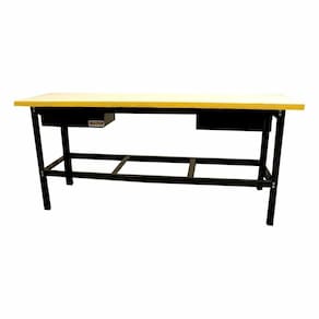 Bancada Oficina Aberta 400kgf Com 2 Gavetas Tampo De 40mm Pintura Epóxi à Pó Bml-2000 Lynus