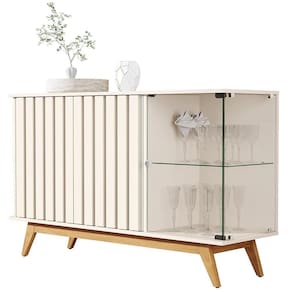 Aparador Para Sala Buffet Açai Com 3 Portas Perola Perola