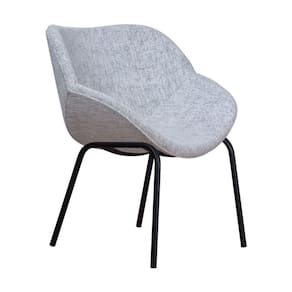 Poltrona Decorativa Com Pés De Ferro Multimóveis Cr7013 Cinza Cinza
