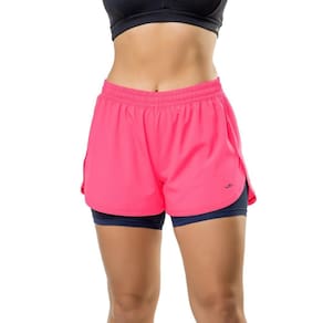 Short Elite Feminino Fitness Com Shorts Interno Running
