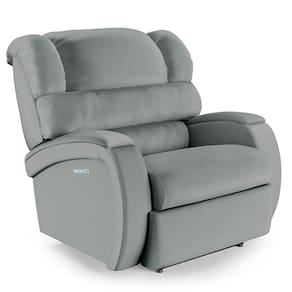 Poltrona Do Papai Reclinável Napoli Elétrica Botão Led Massagem Pu Cinza Fh1
