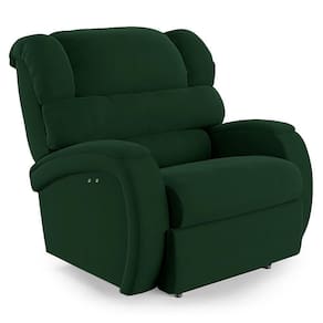 Poltrona Do Papai Reclinável Napoli Power Touch Massagem Veludo Verde Fh1