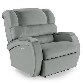 Poltrona Do Papai Reclinável Napoli Elétrica Botão Led Pu Fh1 Cinza