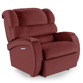 Poltrona Do Papai Reclinável Napoli Elétrica Botão Led Pu Fh1 Vermelho