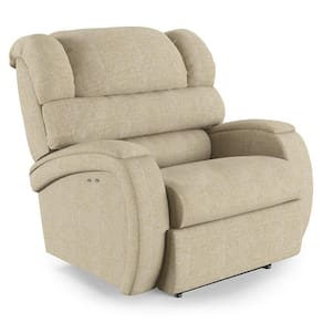 Poltrona Do Papai Reclinável Napoli Power Touch Massagem Linho Fh1 Bege