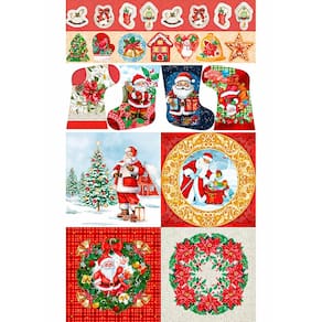 Tecido Tricoline Estampa Dohler 100% Algodão Natal 2 Metros