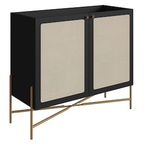 Balcão Aparador Buffet Cantinho Do Café Pé Metal Arlo A10 Nero-dourado - Mpozenato