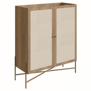 Armário Aparador Bar 2 Portas Pé Metal Arlo A10 Hanover-dourado - Mpozenato