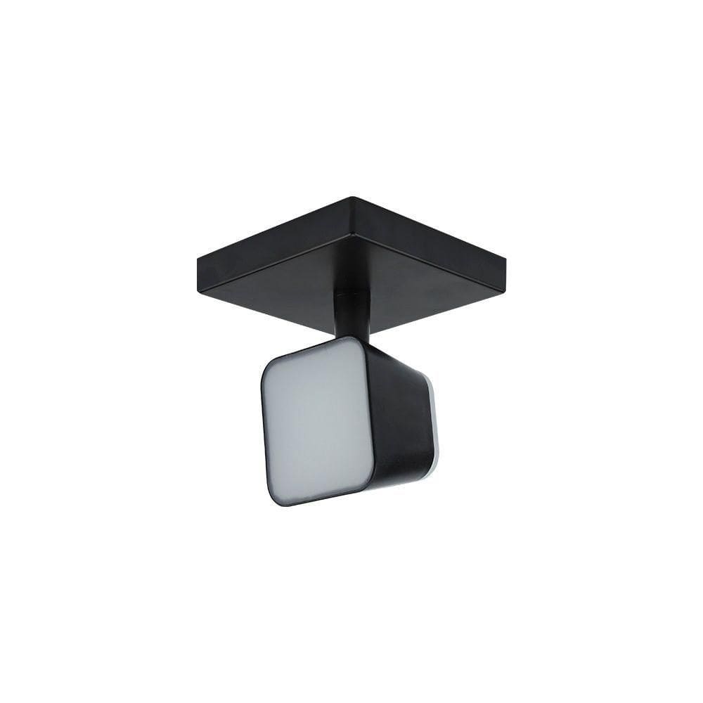 Spot De Sobrepor Nordecor Cylin Quadrado Led 7w Bivolt Preto 6267