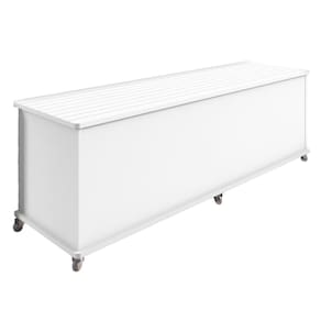 Baú com Rodízios para Quarto Altair Branco
