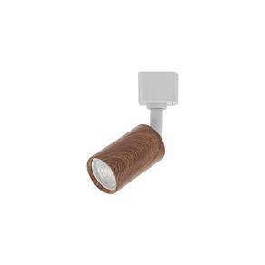 Spot Direcionável Para Trilho Eletrificado Nordecor Holzi Mr11 Gu10 Bivolt Imbuia - Branco 6601