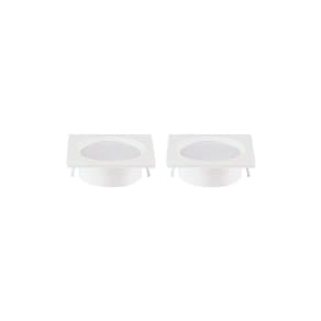 Kit 2 Spots De Embutir Para Móvel Nordecor Alua Quadrado Led 2w Bivolt Branco 4000k Luz Neutra 6577