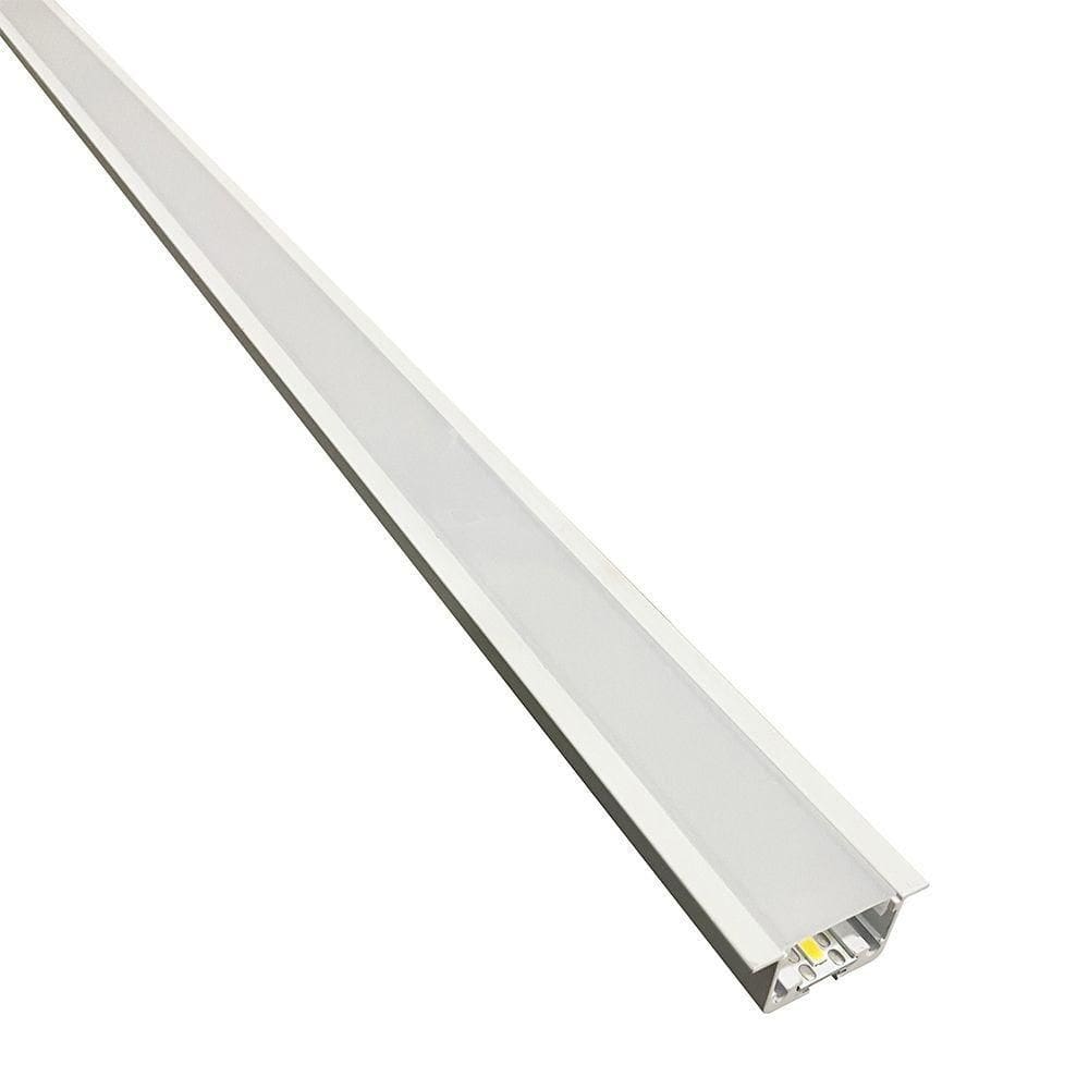 Perfil De Led De Embutir Save Energy Lls Flex Ii 2 Metros Com Led 4000k Luz Neutra Branco