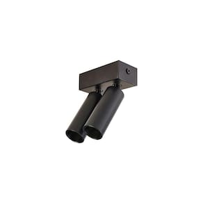 Spot Direcionável De Sobrepor Nordecor Kona Duplo Led Alto Irc 97 Bivolt Preto 2700k Luz Amarela 6586