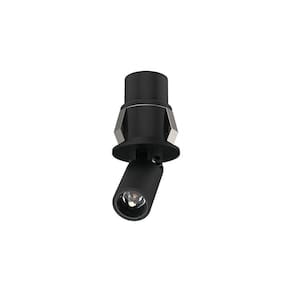 Spot De Embutir Retrátil Nordecor Mali Led Alto Irc 90 3w Bivolt Preto 3000k Luz Amarela 6545