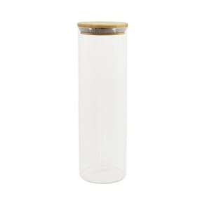 Pote De Vidro Com Tampa De Bambu Oikos 2l Hermético Redondo