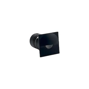 Balizador Nordecor Mini Romi Quadrado De Embutir Alto Irc 90 Led 1w Bivolt Preto 3000k Luz Amarela