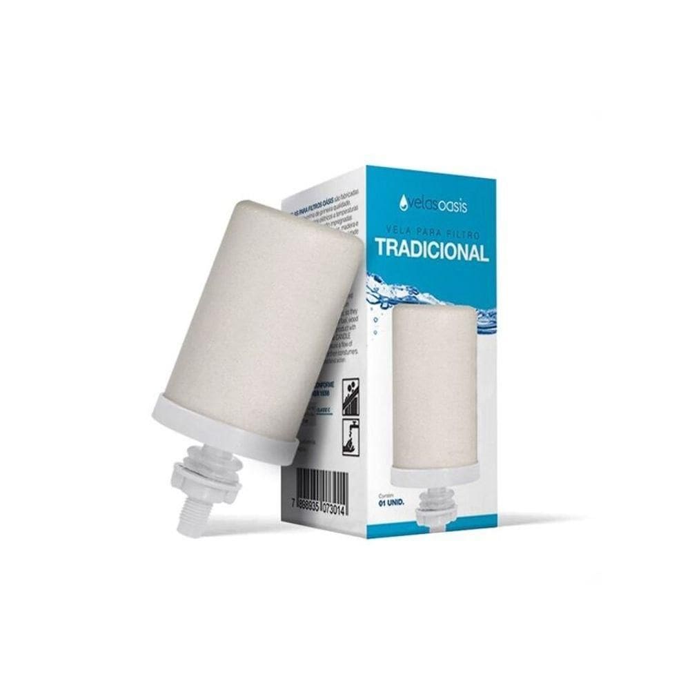 Kit 02 Un Vela Tradicional Oasis P Filtro Agua P Gravidade