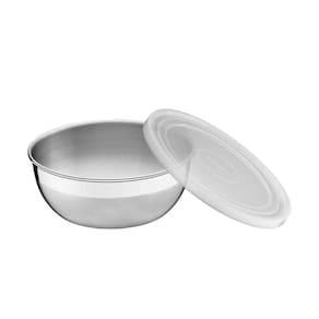 Pote Redondo Tramontina Freezinox Em Aço Inox Com Tampa Plástica 9 Cm 0,3 L