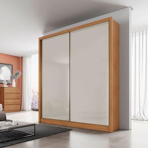 Guarda Roupa 2 Portas 3 Gavetas Clic Móveis Cumaru-fendi