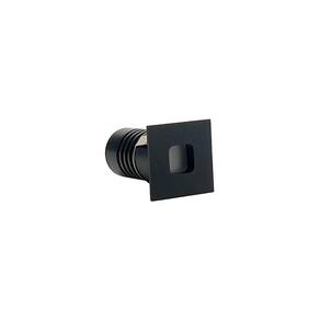 Spot De Embutir Nordecor Domy Nam Mini Quadrado Led Alto Irc 90 1w Bivolt Preto 3000k Luz Amarela 6527