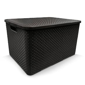 Caixa Organizadora Rattan Cesto Com Tampa 7 Litros Perfeita Para Ajudar Na Organização Da Sua Casa