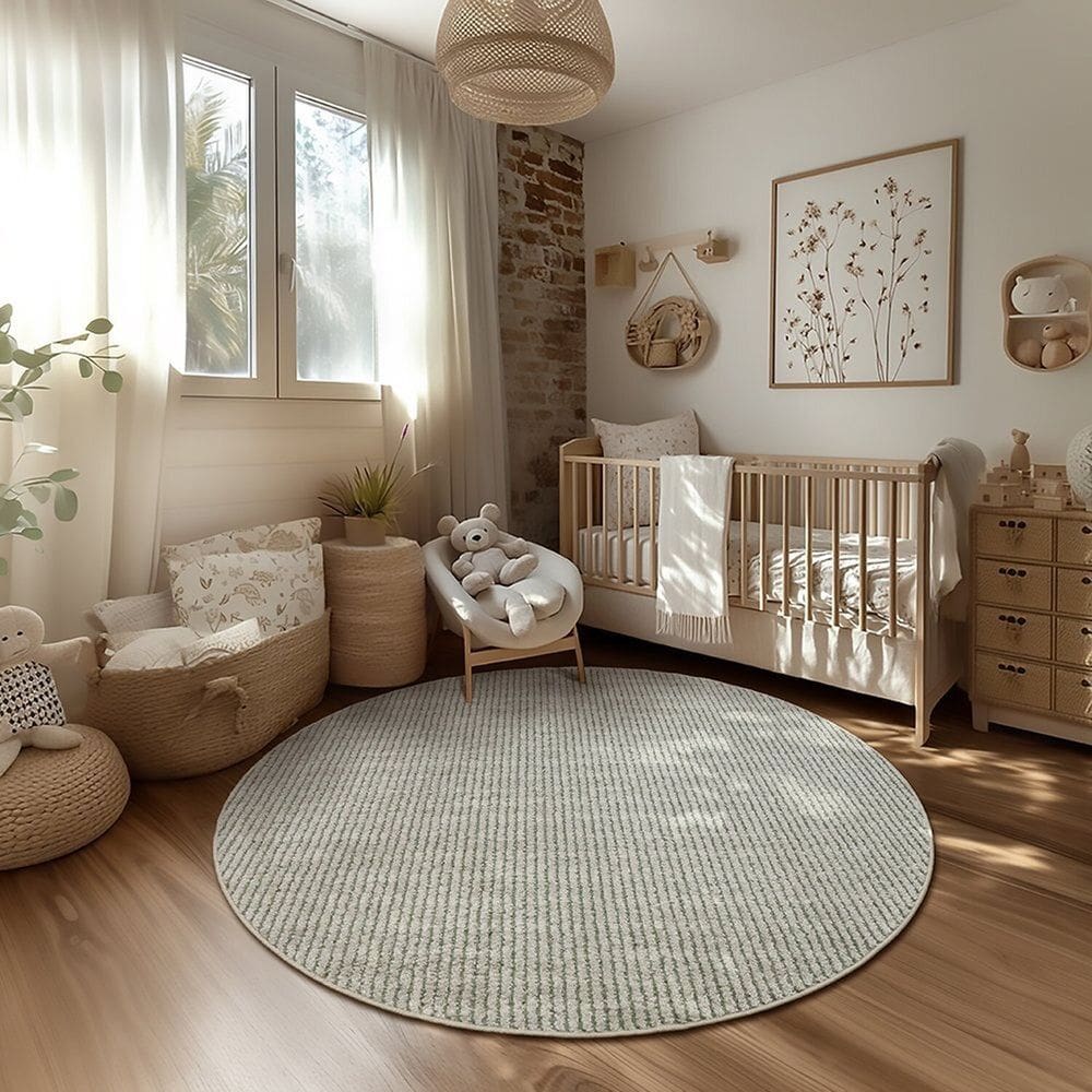 Tapete 130cm Redondo para Sala de Estar Primavera